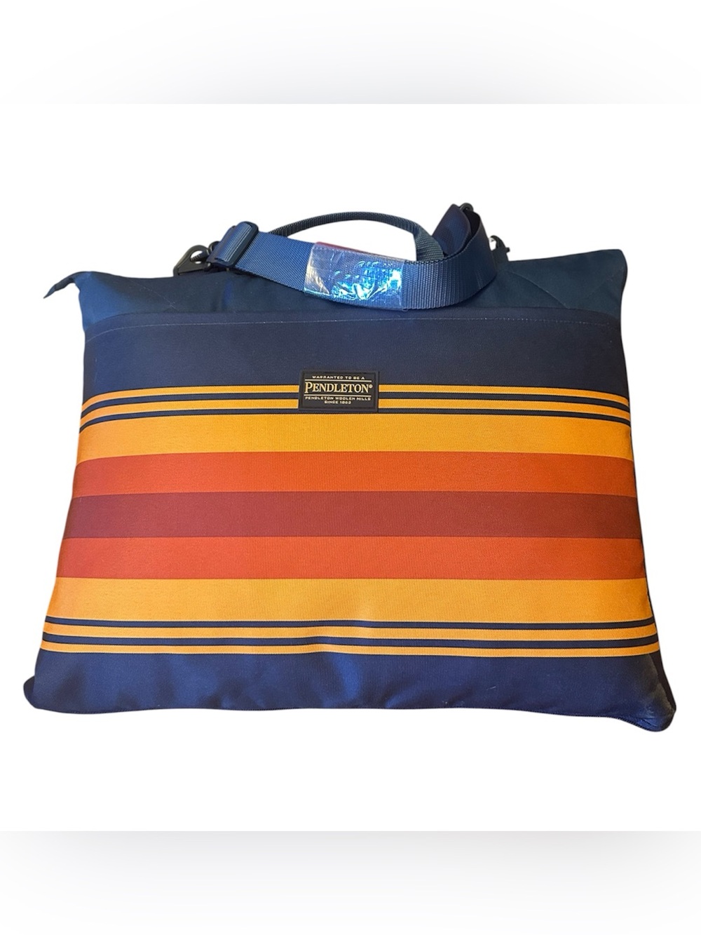 Pendleton Outdoor Packable MultiPurpose Blanket 60x72 Blue Orange Stripe